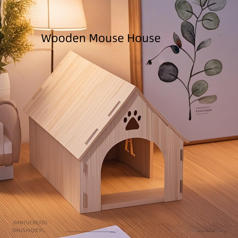 Woodworking Rabbet - Dragon Cat Wooden Nest House Demon