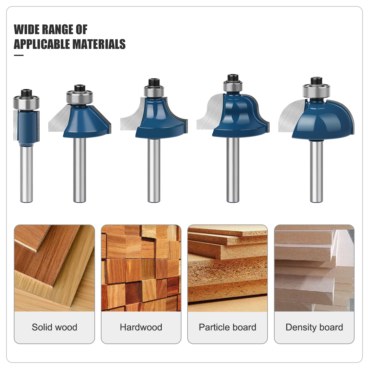 6mm Shank Router Bits Set Stra - Woodworking Usa recension och pris