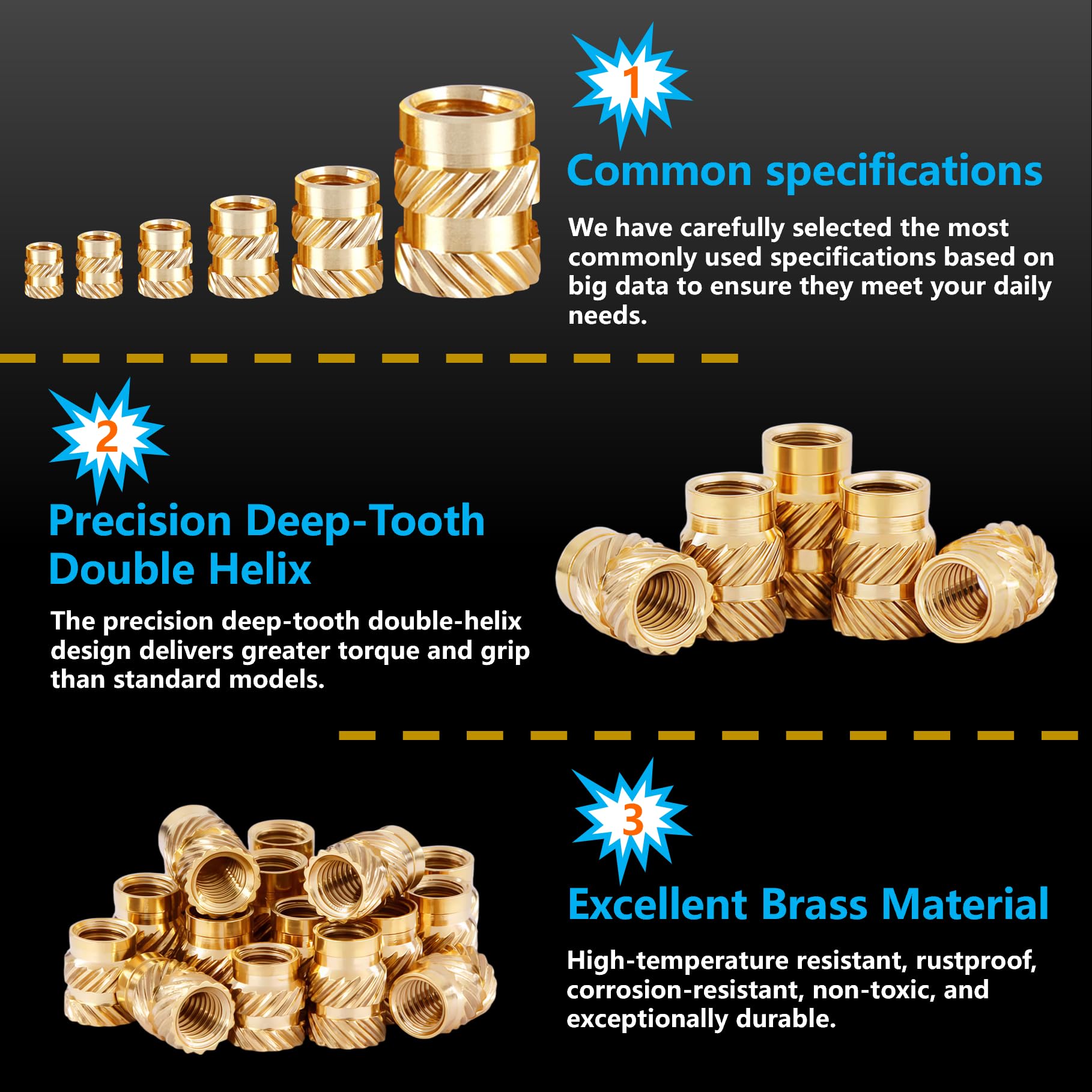 600Pcs M2-M6 Brass Threaded In - Woodworking Factory recension och pris