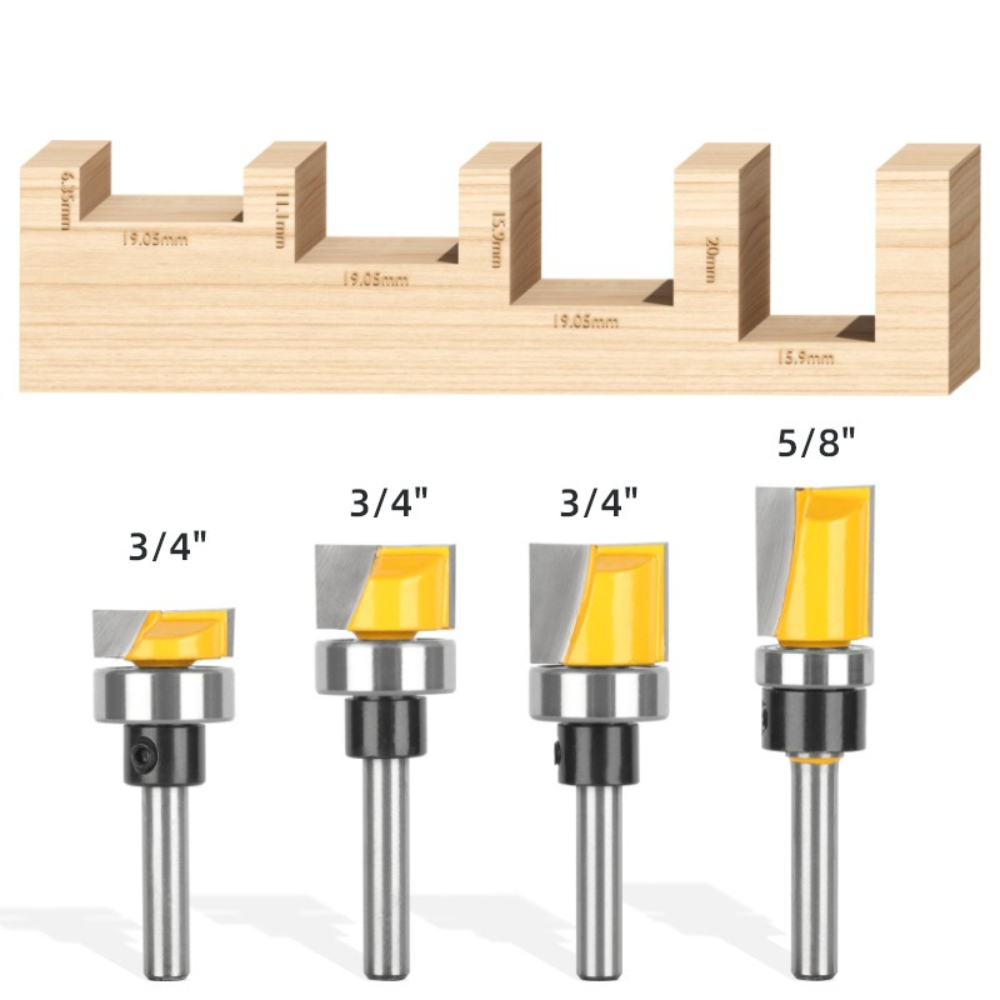 1/4Inch Shank Flush Trim Route - Woodworking Templates recension och pris