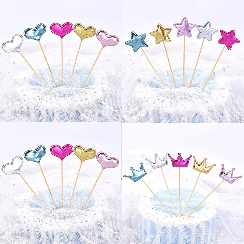 50pcs Cake Topper Crown Heart  - Woodworking School recension och pris