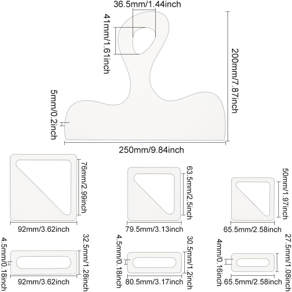 7Pcs Charcuterie Template Acry - Woodworking Company recension och pris