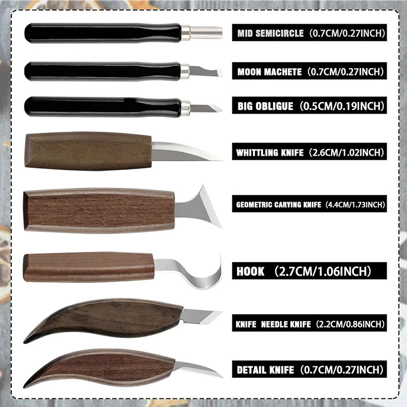 Wood Carving Kit 17Pcs Wood Ca - Woodworking Kits For Adults recension och pris