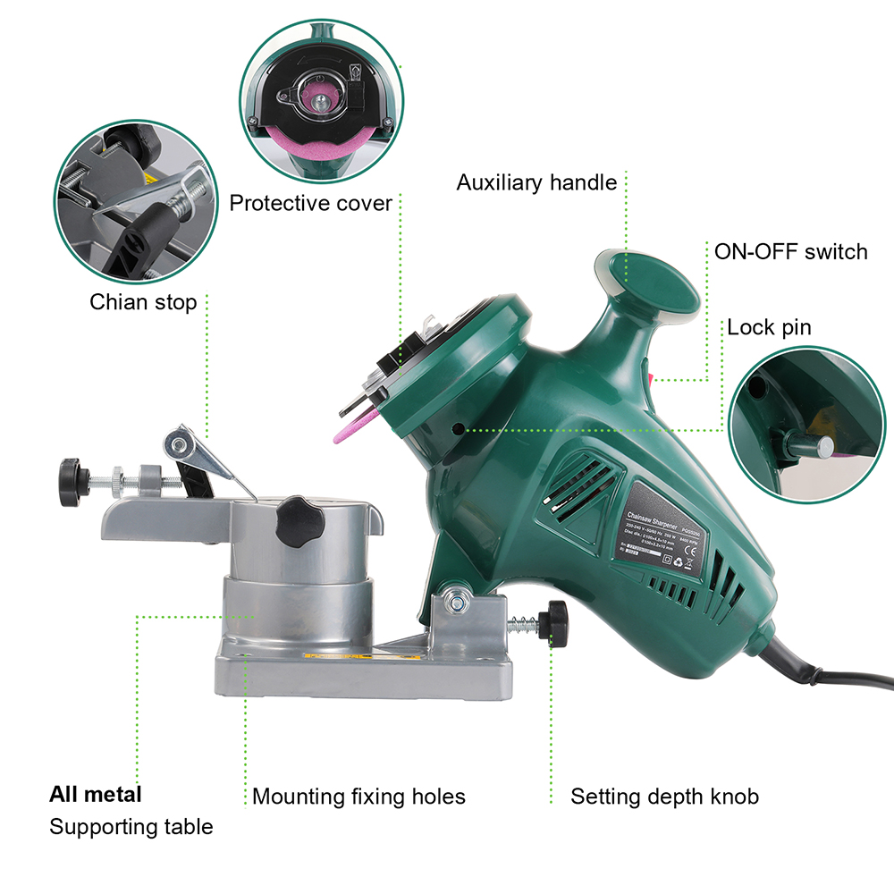 POSENPRO 250W ChainSaw Sharpen - Woodworking Electric Saw recension och pris