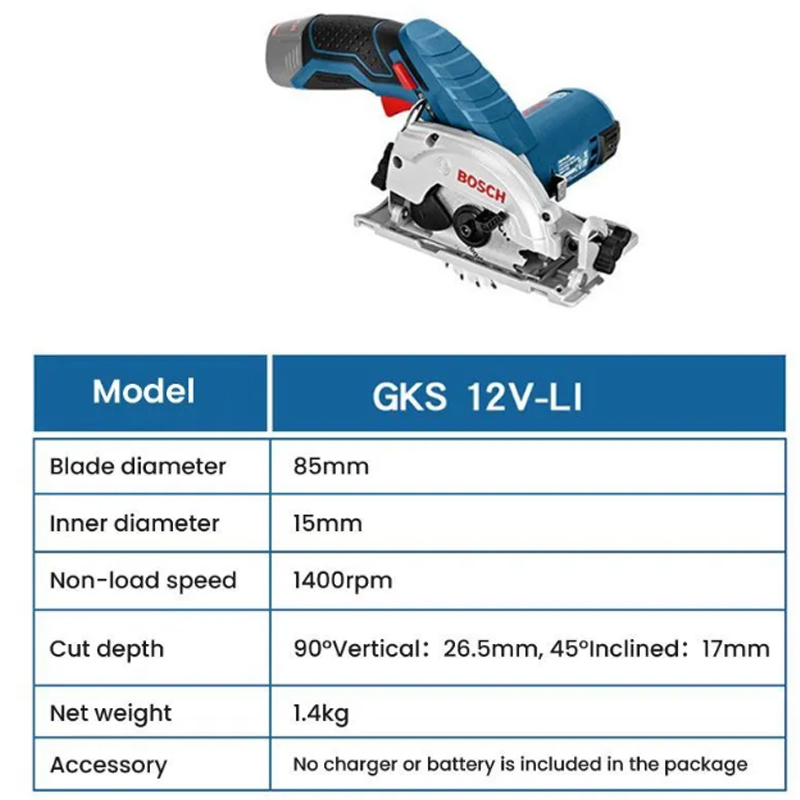BOSCH GKS 12V-LI Electric Circ - Woodworking Electric Saw recension och pris