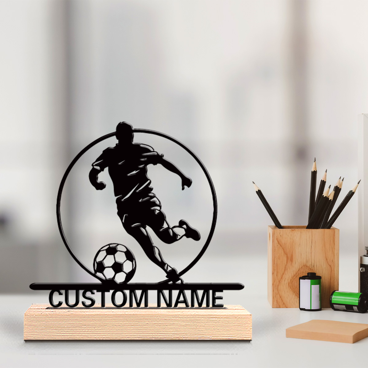 Custom Soccer Player Metal Sta - Woodworking School recension och pris