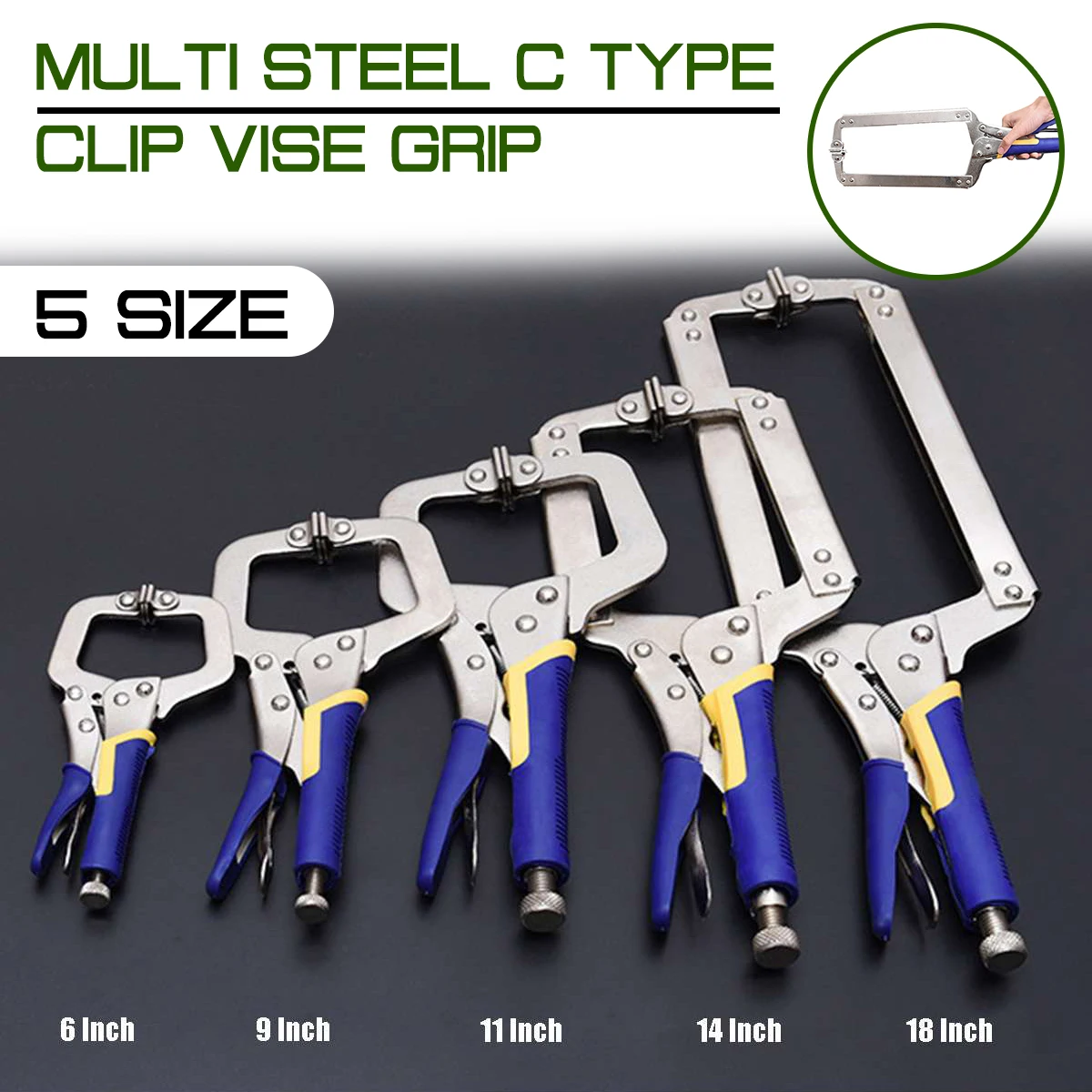 6/9/11/14/18 Inch C Type Multi - Woodworking Vise Types recension och pris