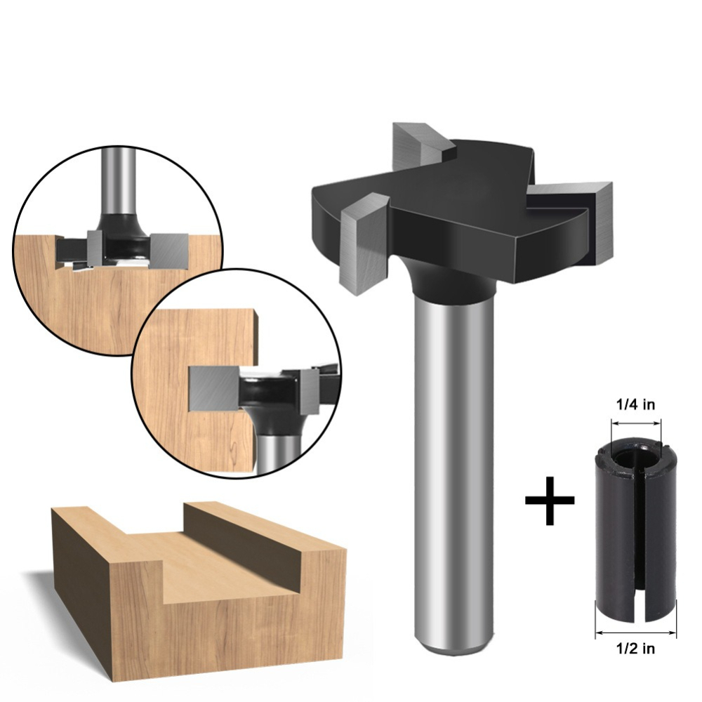 4‑Flute T‑Slot Router Bit Carb - Woodworking Rabbet recension och pris