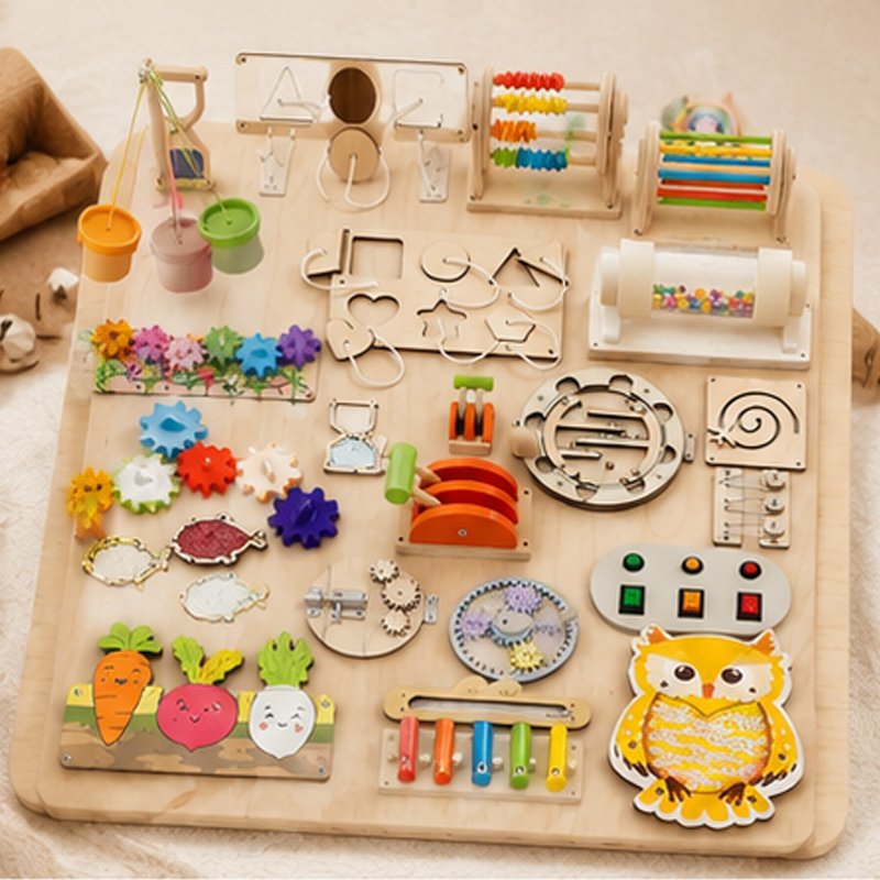 Premium Montessori Busy Board  - Woodworking Usa recension och pris